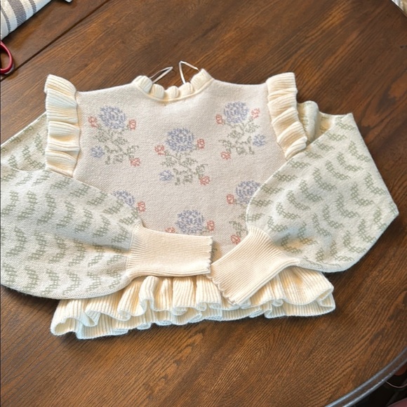 Mable Floral Knit Sweater and Skirt Set. Size Medium. New with tag - Picture 8 of 9